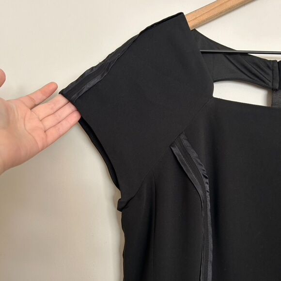 Rag & Bone Leather and Satin Trim Dress - Picture 6 of 11